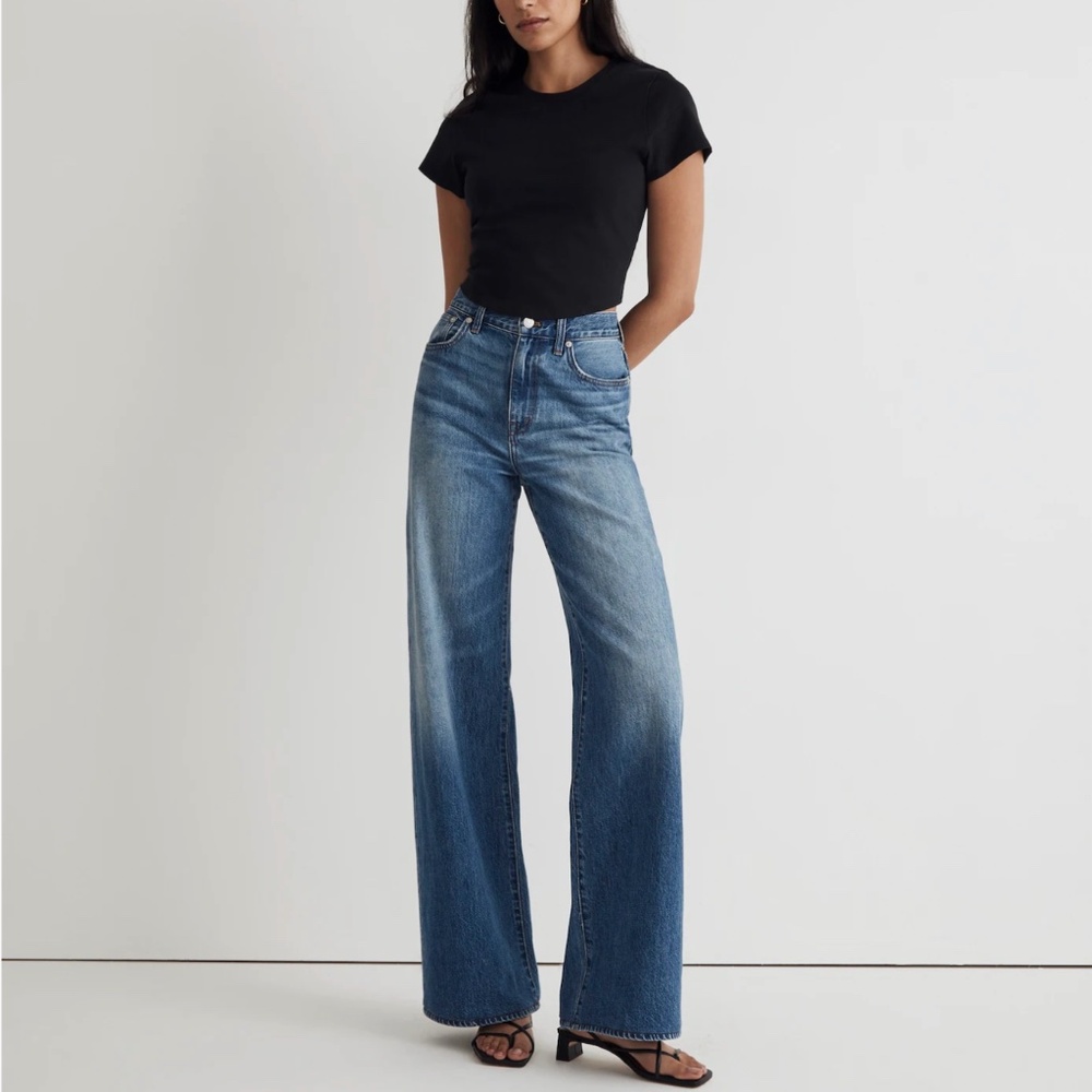 Madewell Curvy Superwide-Leg Jeans - Fannin Wash (26)
